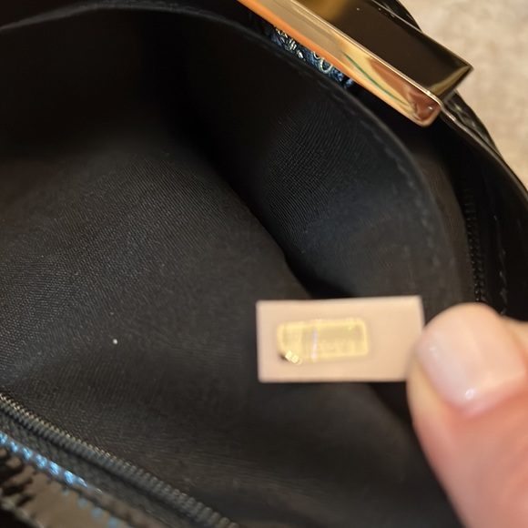 Patent leather black jimmy choo clutch. No rips or abrasions to leather - Picture 5 of 5